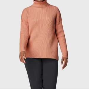 Friday FWD Women's Tech Wool Funnel Sweater Peach Color Size XS